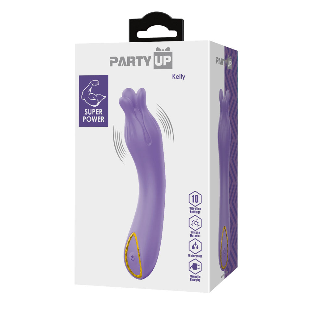 Party Up KELLY - Purple 13.7cm USB Rechargeable Vibrator