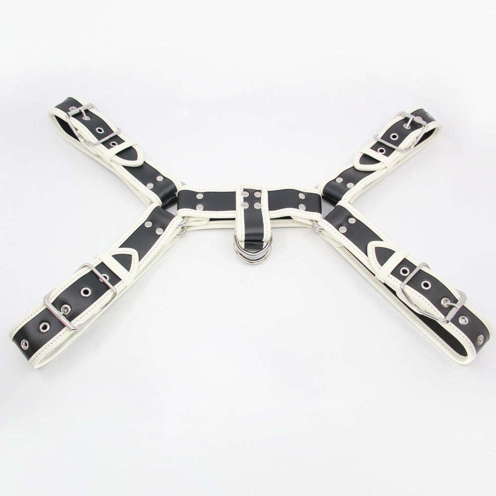 Love In Leather Black & Glow In The Dark Bulldog Brace BRA068