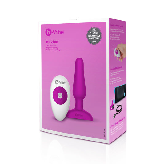 COTR | B-Vibe Novice Plug Fuchsia with Remote Control
