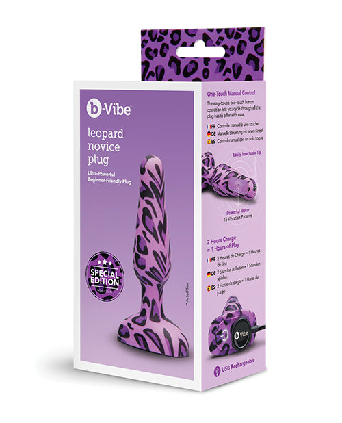 COTR | B-Vibe Novice Plug Leopard Vibrating Anal Plug