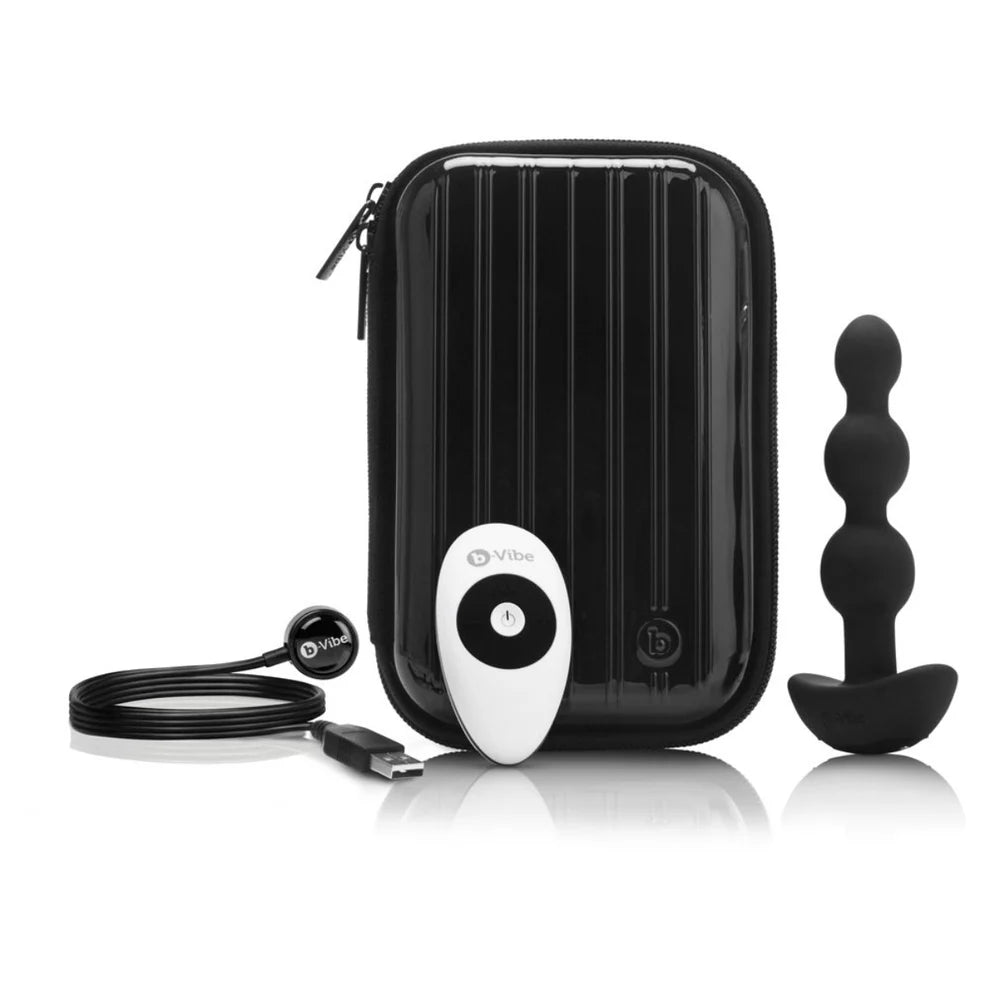 COTR | B-Vibe Triplet Anal Beads Black - Anal Vibrator with Remote