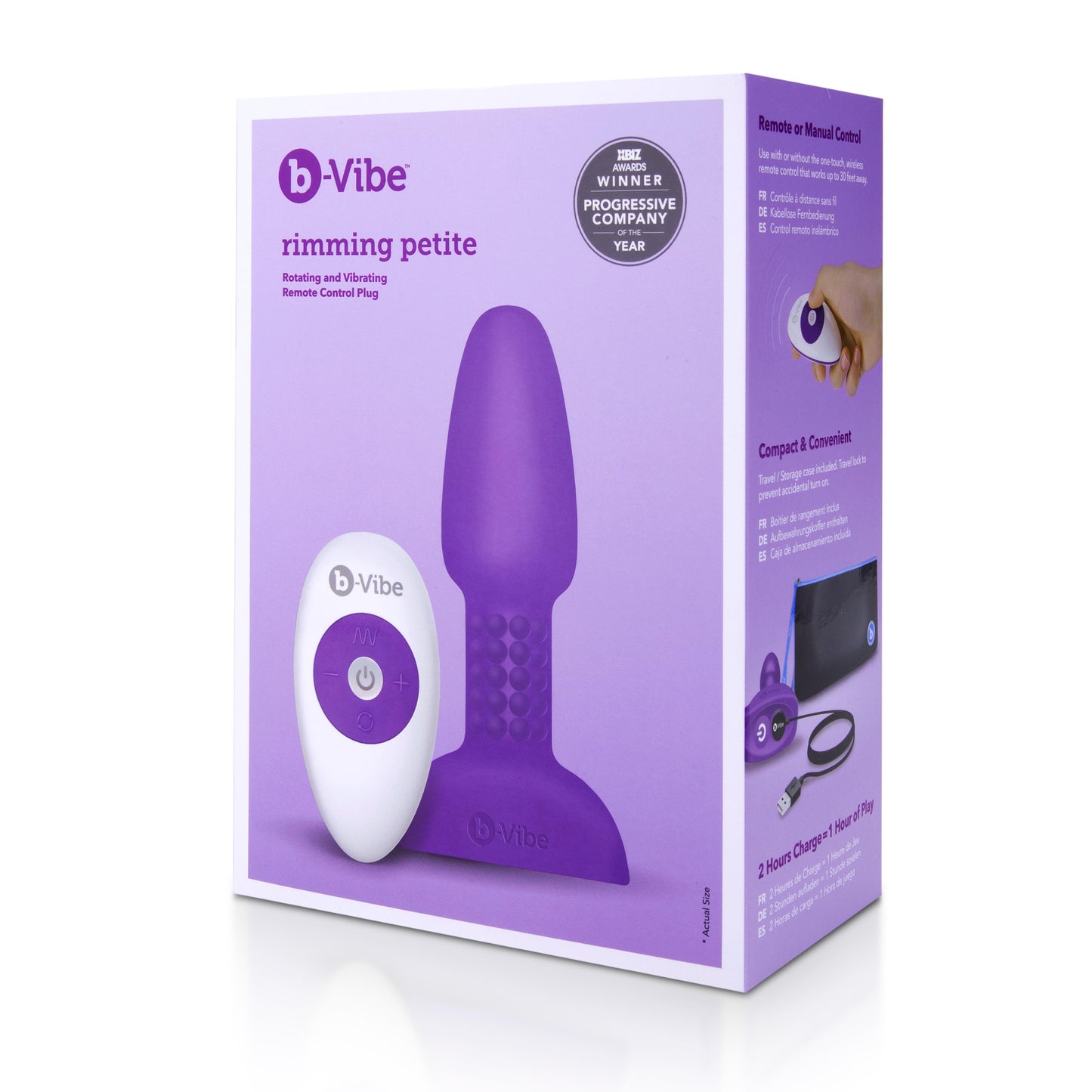 COTR | B-Vibe Rimming Plug Petite Purple with Remote Control