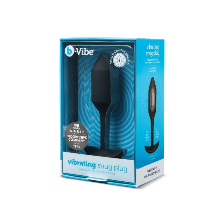 COTR | B-Vibe Vibrating Snug Plug Medium Black - Weighted & Vibrating Anal Plug