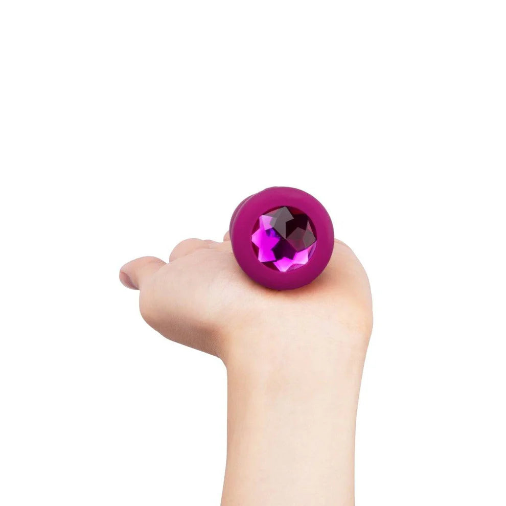COTR | B-Vibe Vibrating Jewel Plug S/M Fuchsia with Pink Ruby and Remote