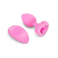 COTR | B-Vibe Vibrating Jewel Heat Shaped Plug S/M with Pink Topaz Jewel and Remote