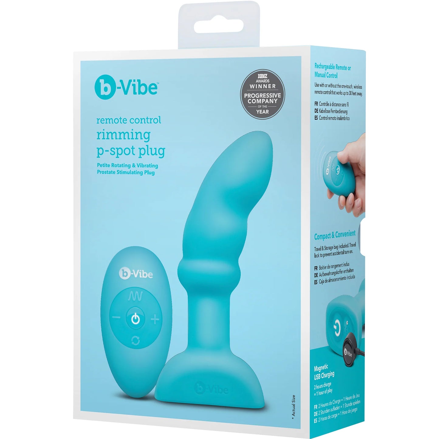 COTR | B-Vibe Remote Control Rimming P-Spot Plug - Rotating & Vibrating Prostate Stimulator