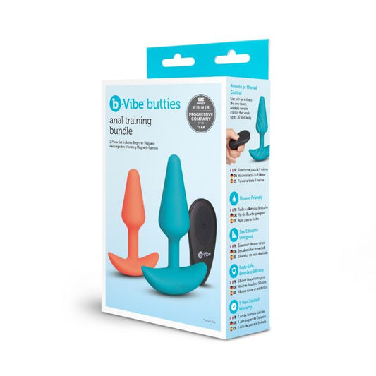 COTR | B-Vibe Butties Anal Training Set - 2 Piece Set with Remote Control