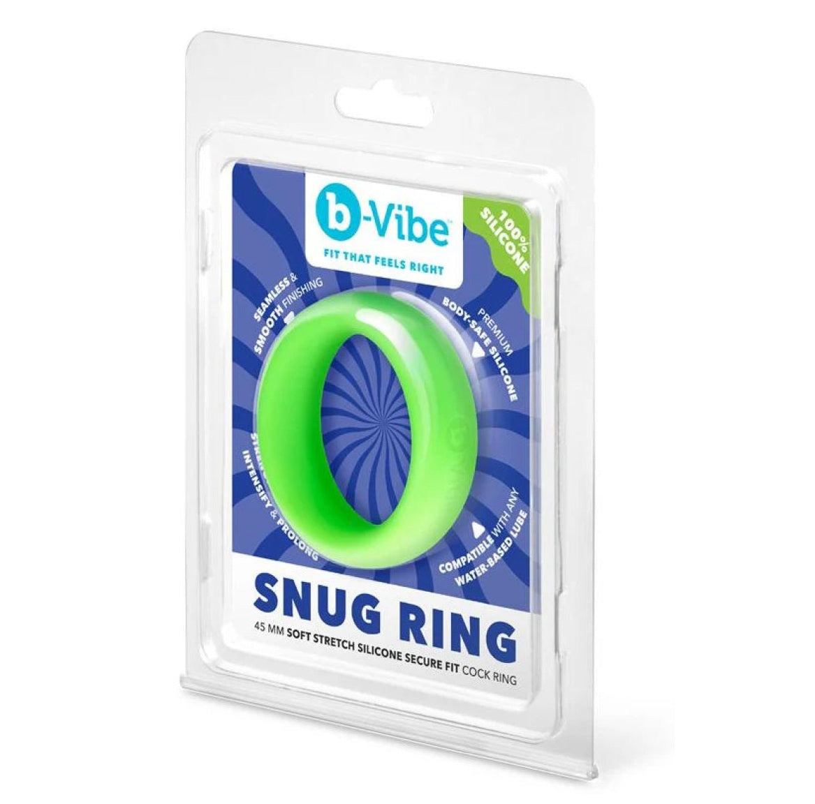 COTR | B-Vibe Snug Ring 45mm Snug Fit Silicone Cock Ring - Green