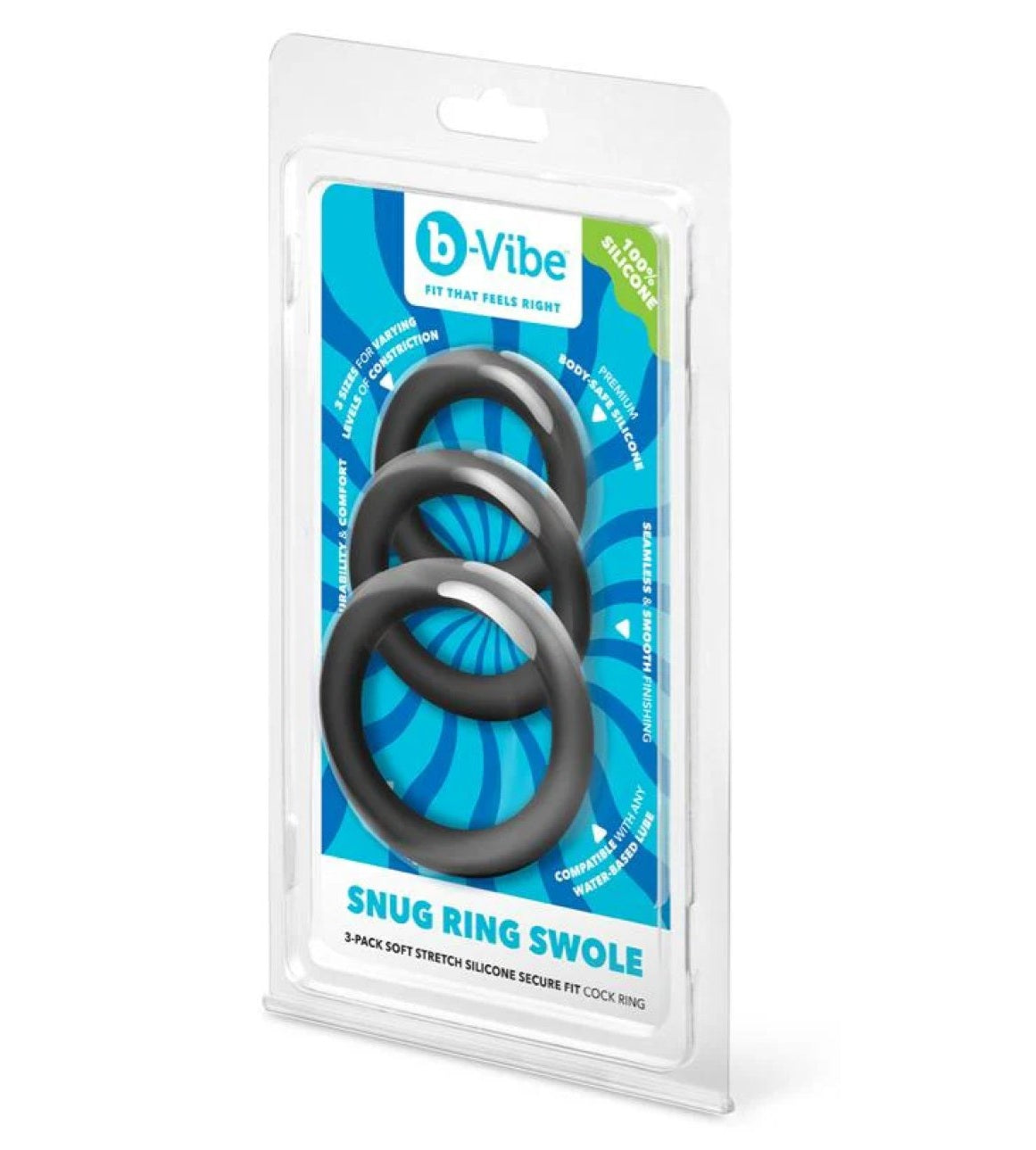 COTR | B-Vibe Snug Ring Swole - 3-Pack Snug Fit Thick Silicone Cock Ring