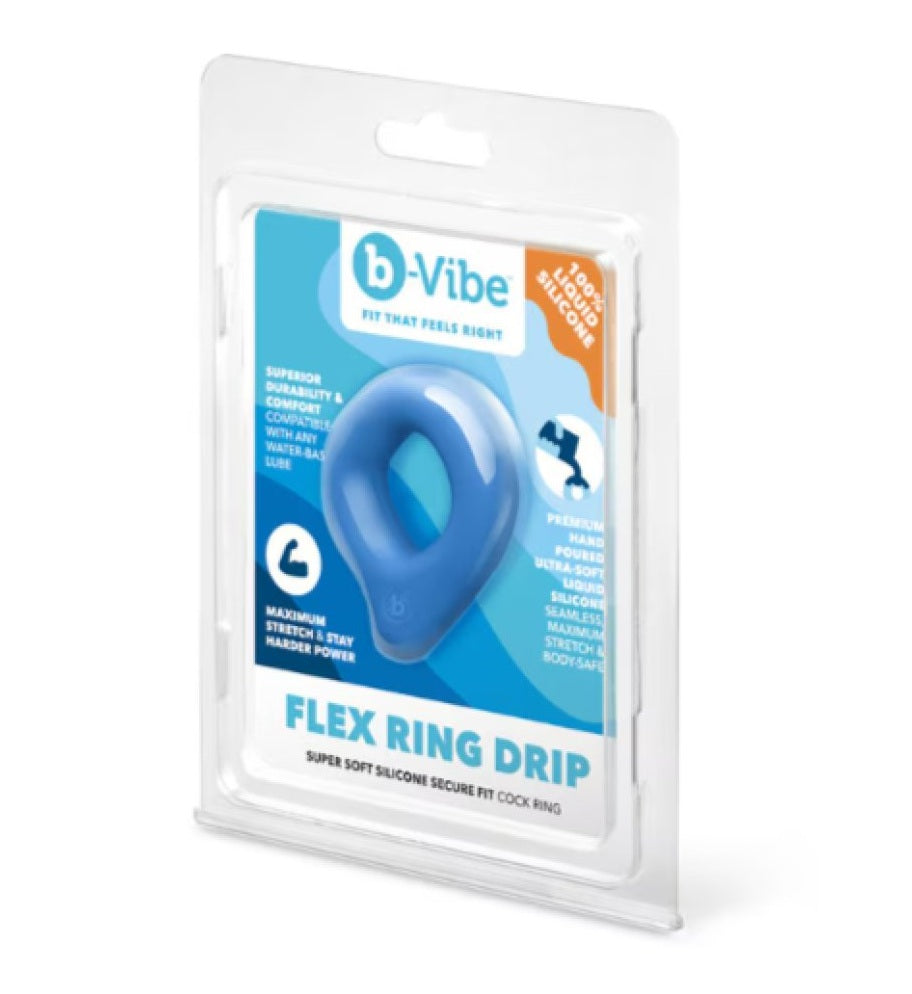 COTR | B-Vibe Flex Ring Drip - Silicone Cock Ring - Blue