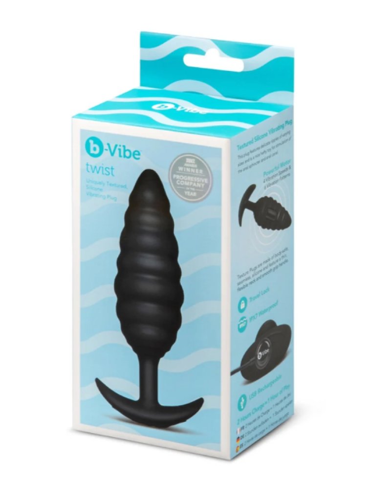 COTR | B-Vibe Twist Textured Vibrating Plug - Black