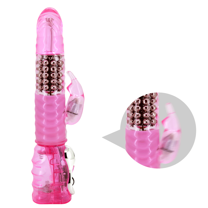 Baile Rotating Beads Rabbit Vibrator Purple