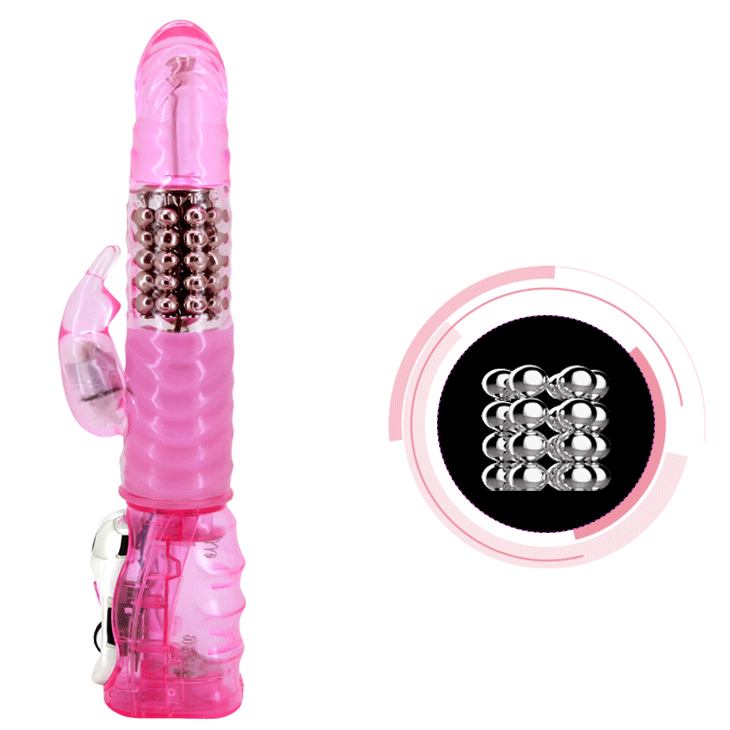 Baile Rotating Beads Rabbit Vibrator Purple