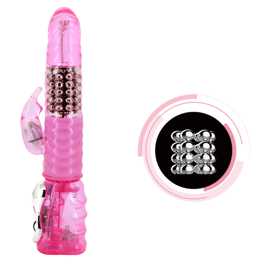 Baile Rotating Beads Rabbit Vibrator Purple