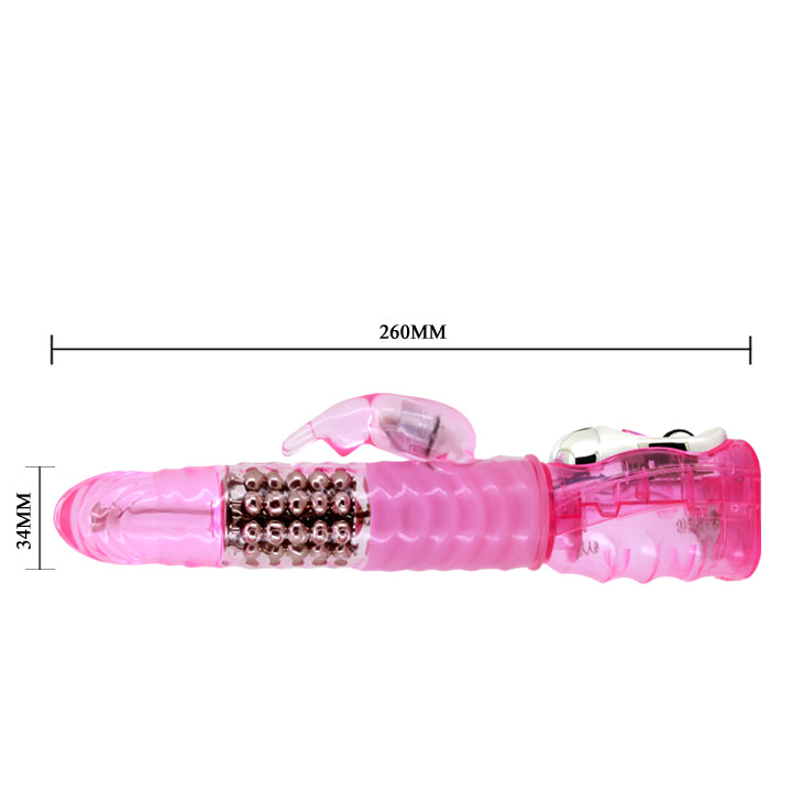 Baile Rotating Beads Rabbit Vibrator Purple