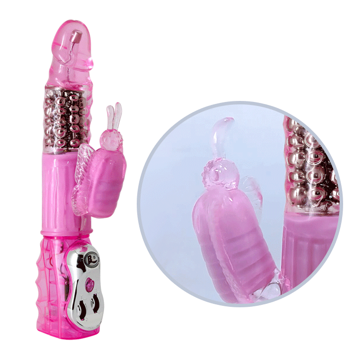 Baile Rotating Beads Rabbit Vibrator Purple