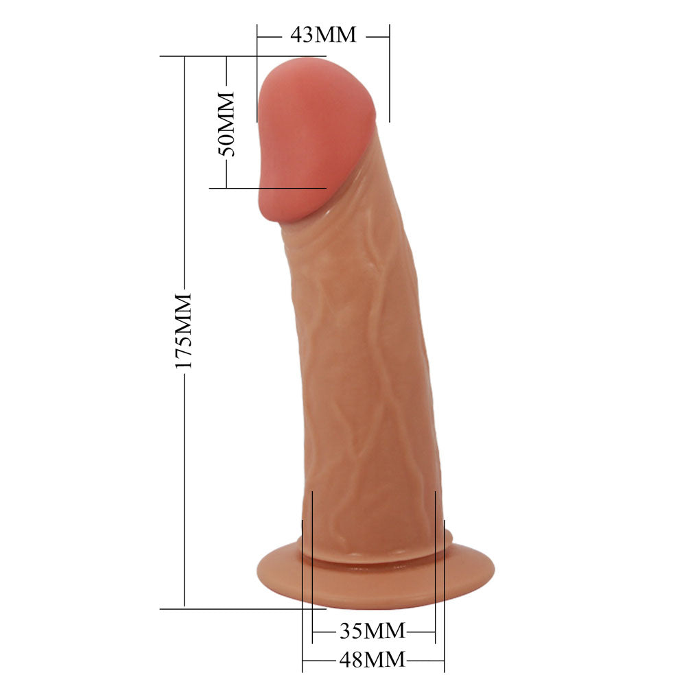 Party Up NATHAN Strap-On - Flesh 17.5cm Hollow Strap-On