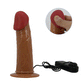 Party Up NELSON Vibrating Strap-On - Brown 17.5cm Vibrating Hollow Strap-On