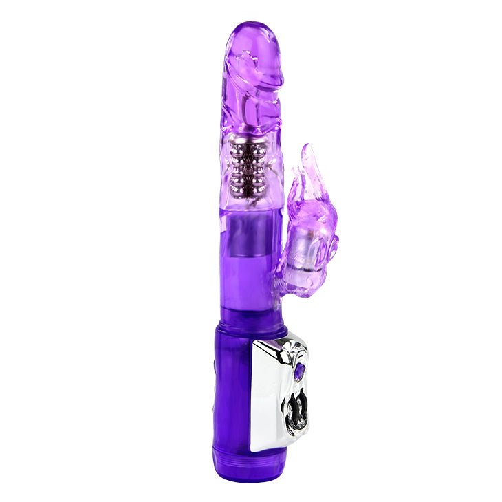 Baile Rotating Beads Rabbit Vibrator Purple