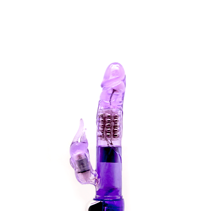 Baile Rotating Beads Rabbit Vibrator Purple