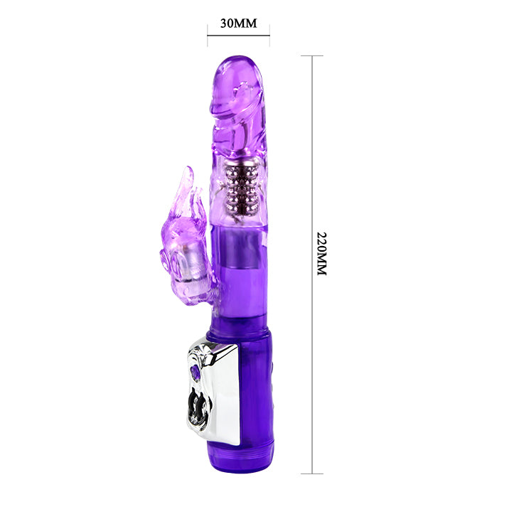 Baile Rotating Beads Rabbit Vibrator Purple