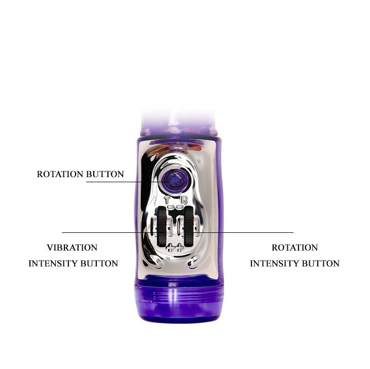 Baile Rotating Beads Rabbit Vibrator Purple