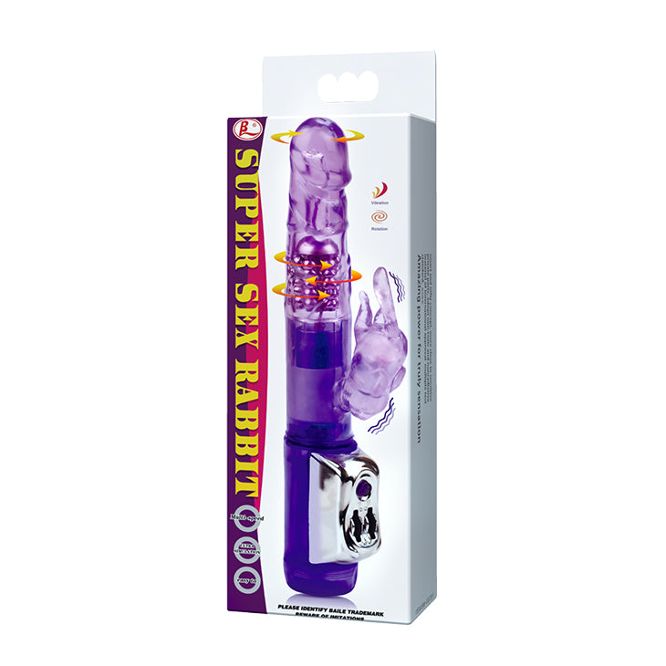 Baile Rotating Beads Rabbit Vibrator Purple