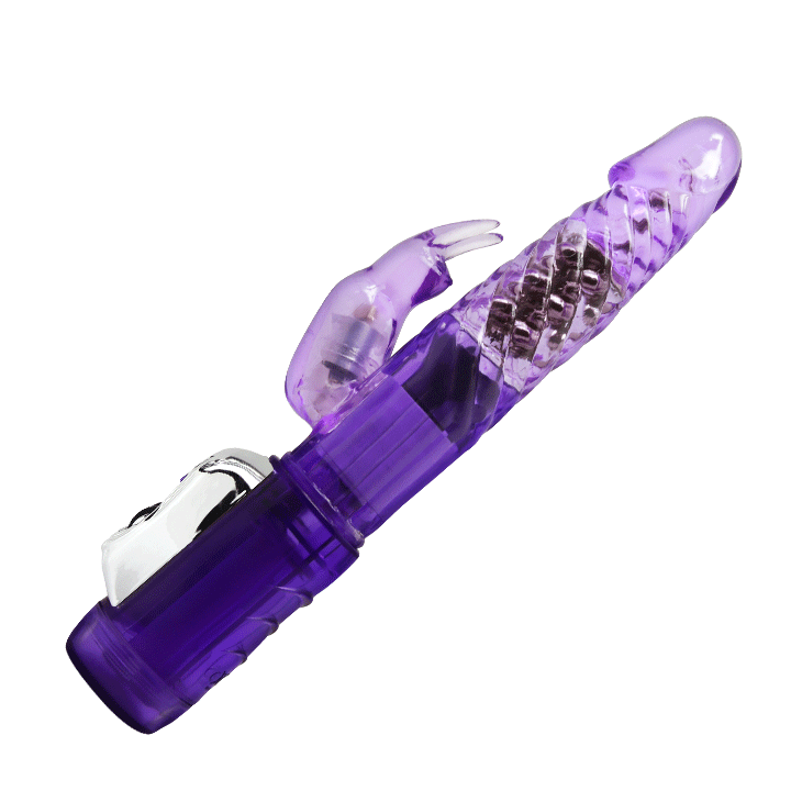 Baile Rotating Beads Rabbit Vibrator Purple