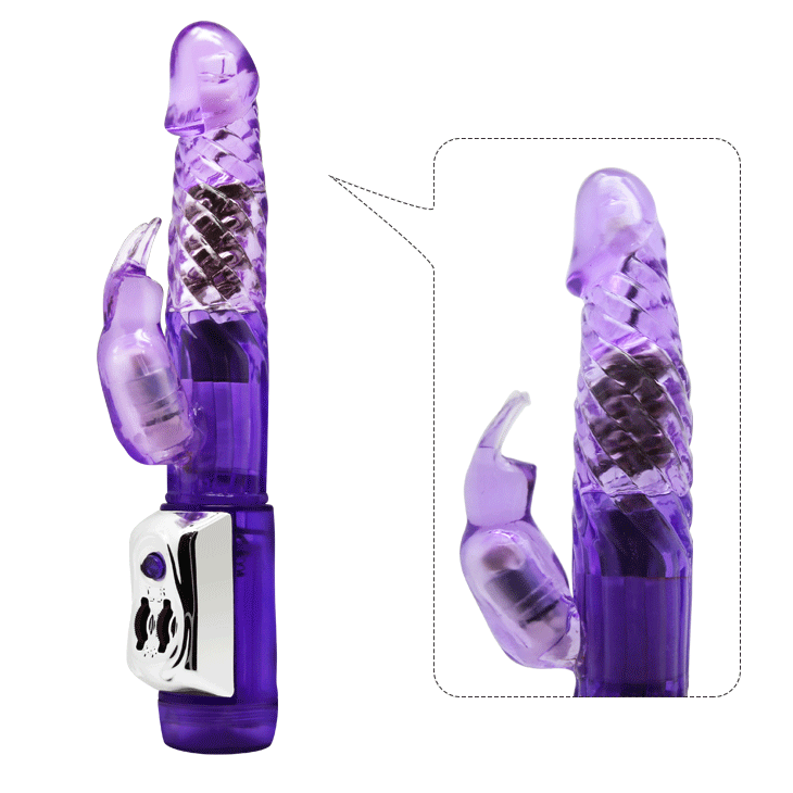 Baile Rotating Beads Rabbit Vibrator Purple