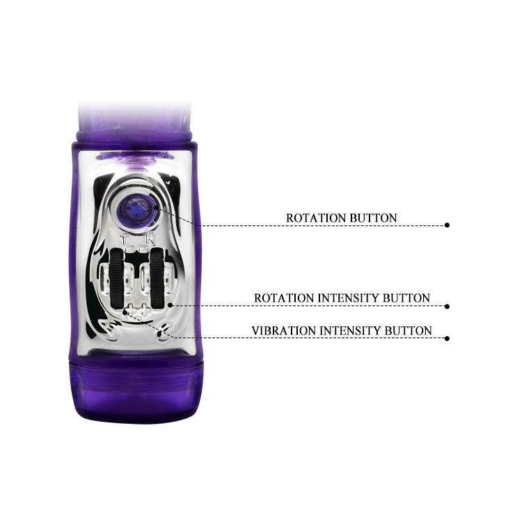 Baile Rotating Beads Rabbit Vibrator Purple