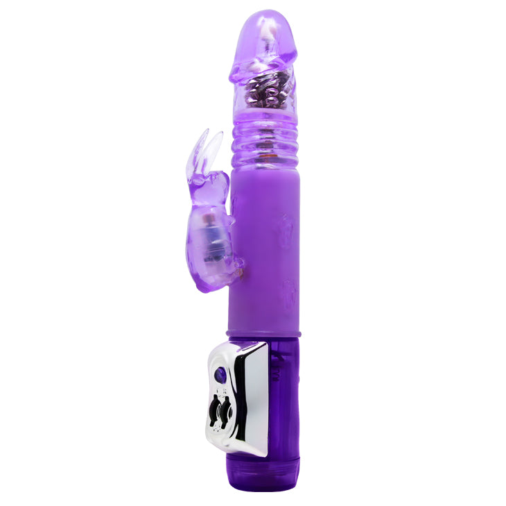 Baile Thrusting Rotating Beads Rabbit Vibrator Purple