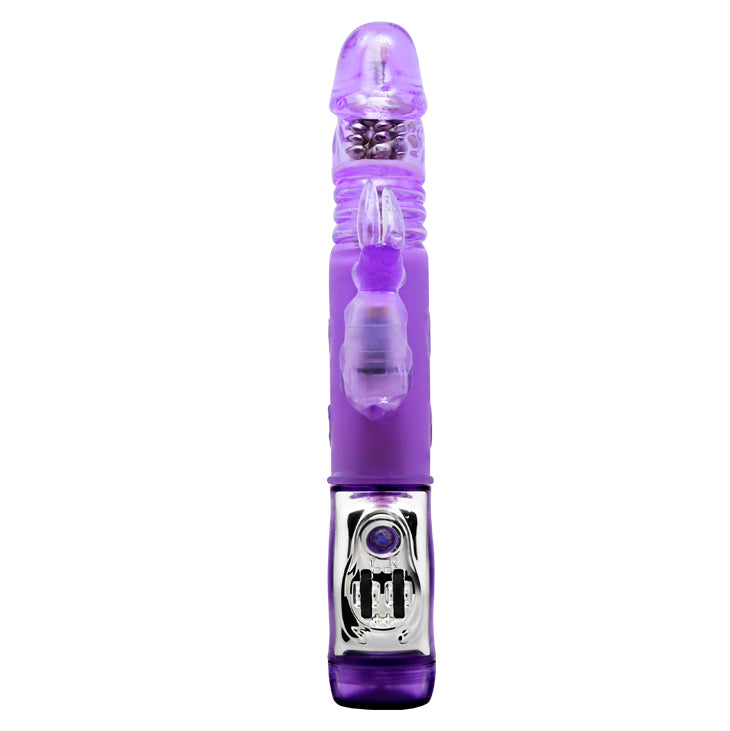 Baile Thrusting Rotating Beads Rabbit Vibrator Purple