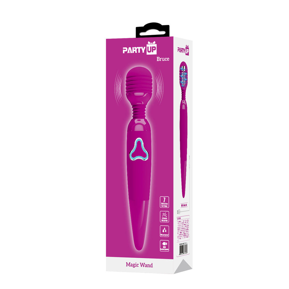 Party Up Bruce Massage Wand Vibrator Pink