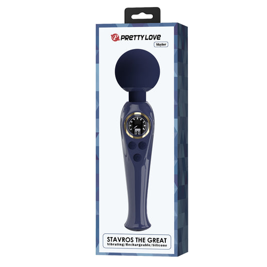 Pretty Love Stavros The Great Skyler Massage Wand Vibrator Blue