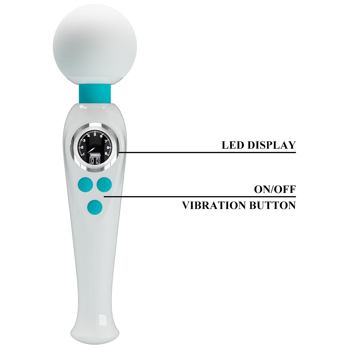 Pretty Love Stavros The Great Skyler Massage Wand Vibrator White/Blue