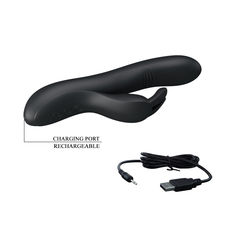Pretty Love Dylan Rabbit Vibrator Black
