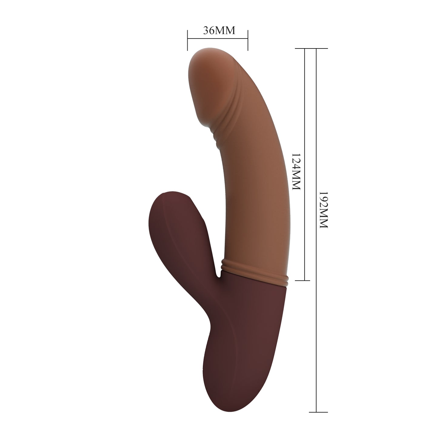 Pretty Love Rechargeable Kane Rabbit G-Spot Vibrator Brown