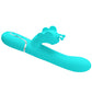 Pretty Love Ridgely Vibrating Sucking Rolling Beads Rabbit Vibrator Green