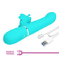 Pretty Love Ridgely Vibrating Sucking Rolling Beads Rabbit Vibrator Green