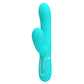 Party Up Paul 4in1 Rolling Beads Thumping Rabbit Vibrator Teal