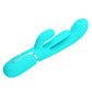 Party Up Andy 3in1 Rabbit Vibrator with Flicking and Thumping Tip Teal
