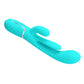 Party Up Andy 3in1 Rabbit Vibrator with Flicking and Thumping Tip Teal