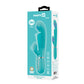 Party Up Andy 3in1 Rabbit Vibrator with Flicking and Thumping Tip Teal