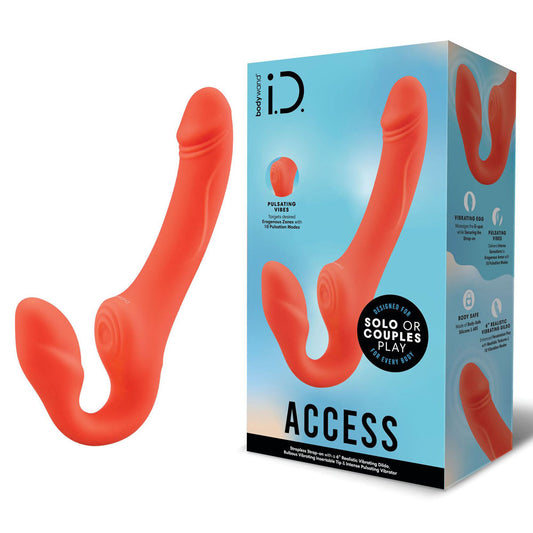Bodywand ID Access Vibrating Strapless Strap-On Orange