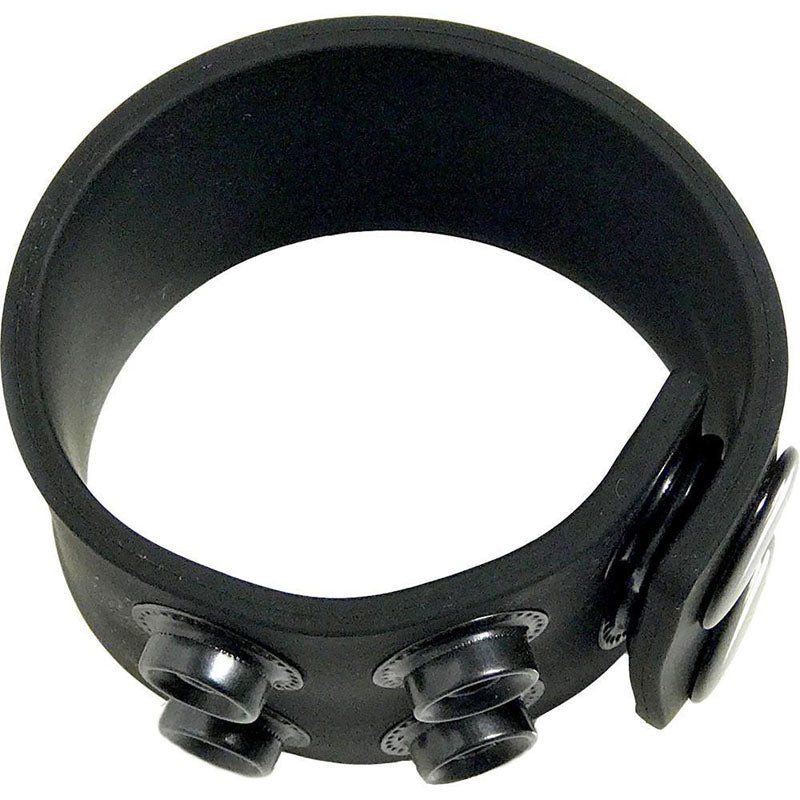Boneyard Silicone Ball Strap - 3 Snap Adjustable Ball Stretcher Ring - Black
