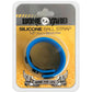 Boneyard Silicone Ball Strap - 3 Snap Adjustable Ball Stretcher Ring - Blue