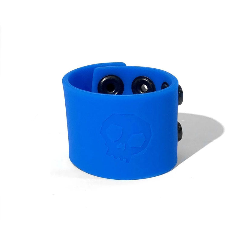 Boneyard Silicone Ball Strap - 3 Snap Adjustable Ball Stretcher Ring - Blue