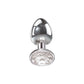 Adam & Eve Clear Gem Anal Plug - Large Metallic 9.5 cm Large Butt Plug with Clear Gem Base