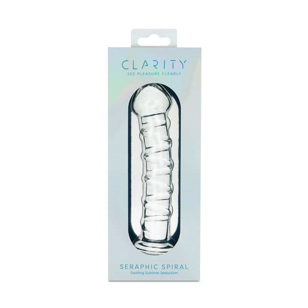 CreativeC | Clarity - Seraphic Spiral - Clear 16cm Glass Dildo