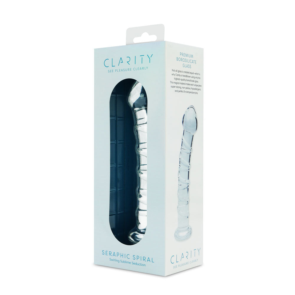 CreativeC | Clarity - Seraphic Spiral - Clear 16cm Glass Dildo
